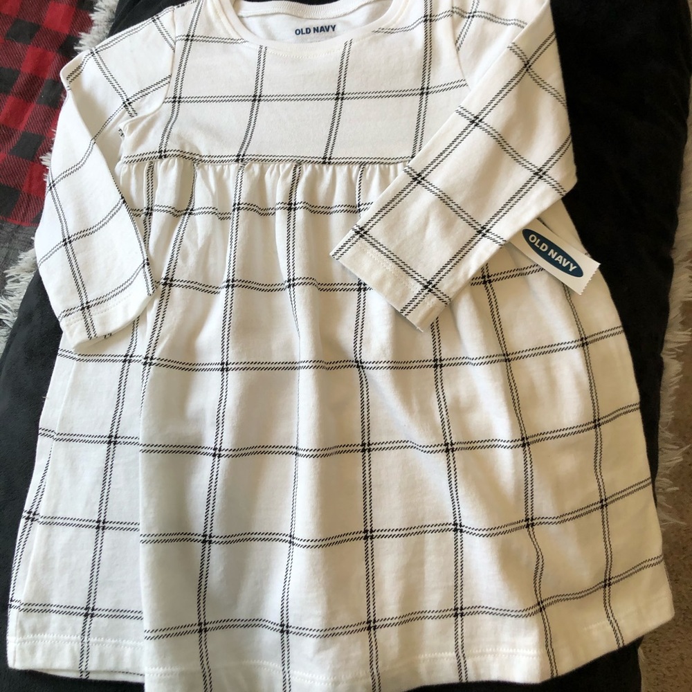NWT White Plaid Dress